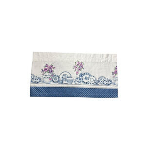 Single Afternoon Tea Valance Home Expressions JC Penney Blue White China Curtain
